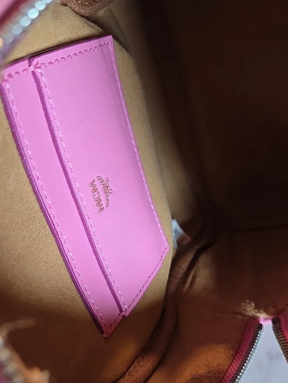 EUC MCM Baby Pink Studded Mini Backpack Crossbody 🩷
